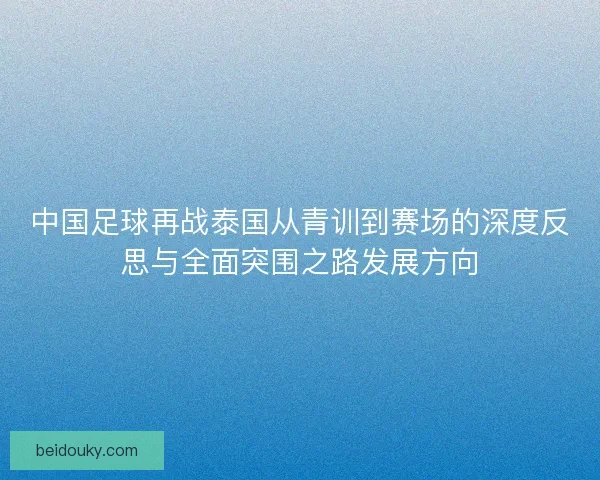 中国足球再战泰国从青训到赛场的深度反思与全面突围之路发展方向